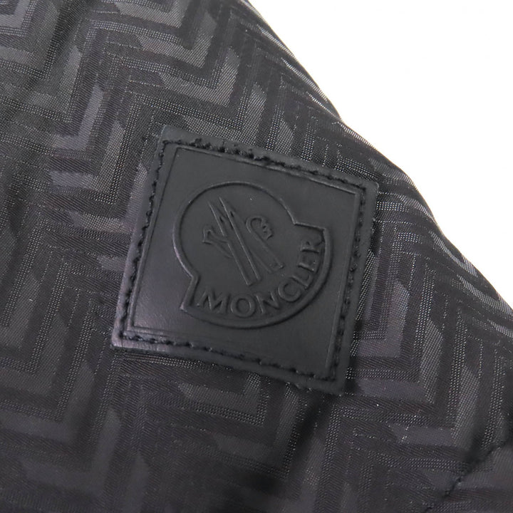 美品△MONCLER モンクレール TIAMAT ティアマート シェブロン柄 ロゴワッペン ラビットファー・フード付き ダウンジャケット ブラック 0