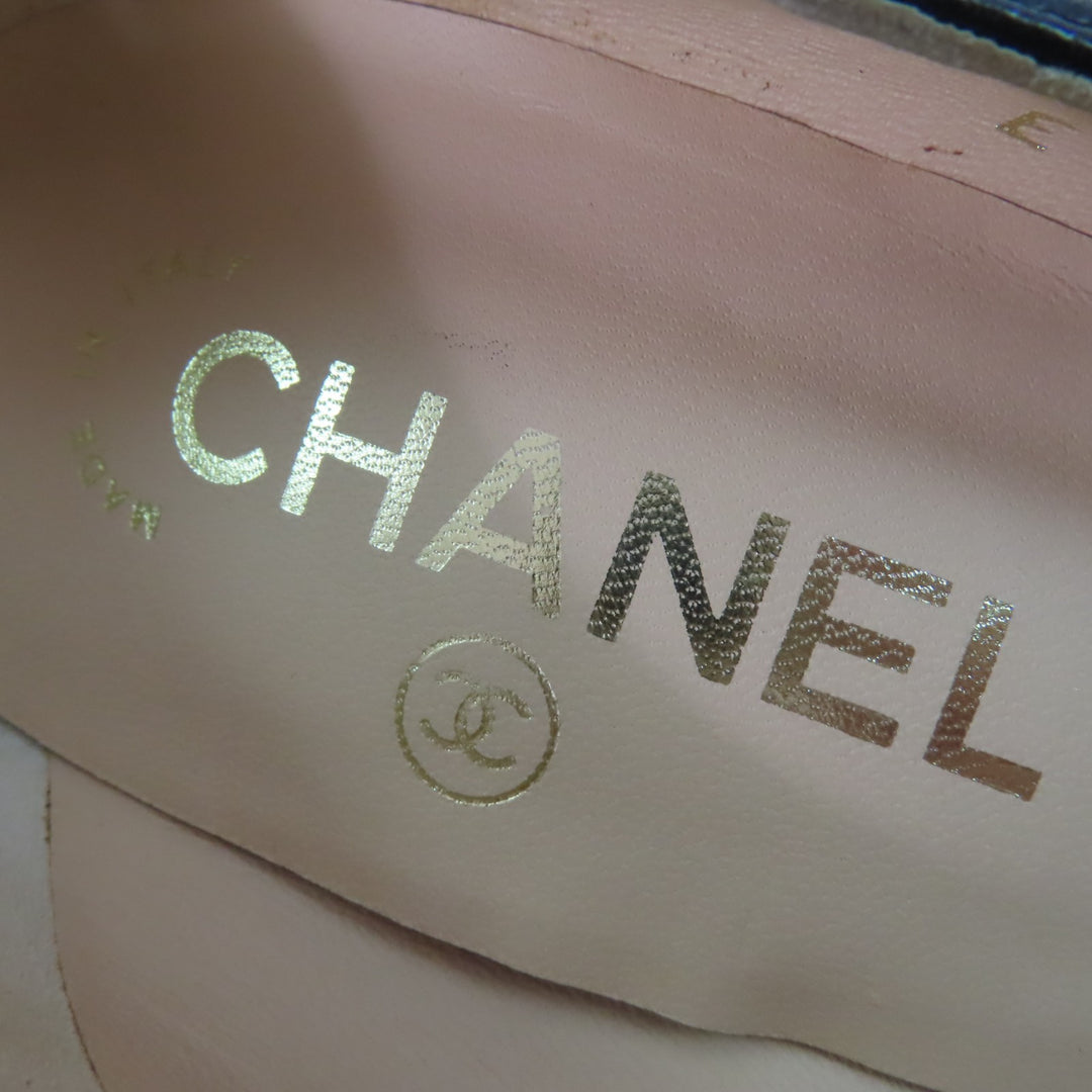 極美品◎CHANEL シャネル G28461 美脚 ココマークステッチ ラウンドトゥ レザー パンプス 12cmヒール ブラック 36 イタリア製 レディース