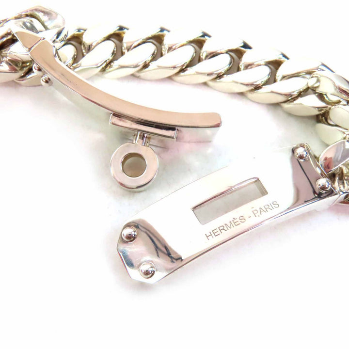 極美品◎HERMES エルメス ケリーグルメット GM ブレスレット バングル SV925 シルバー 箱・保存袋付き イタリア製 重量69.08g レディース