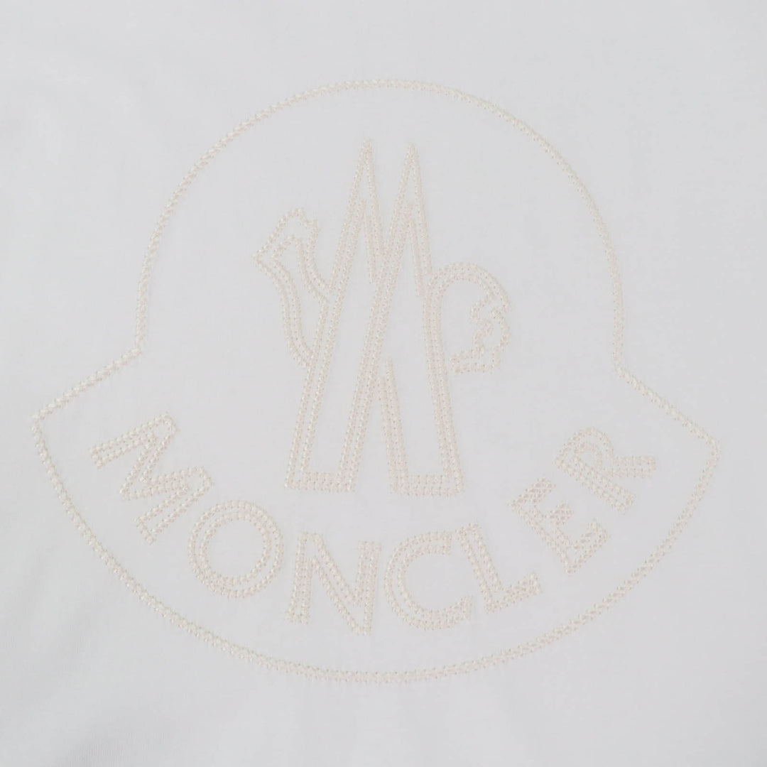 未使用品☆MONCLER モンクレール 2022年製 コットン100％ フロントロゴデザイン オーバーサイズ 半袖Ｔシャツ ホワイト S 正規品