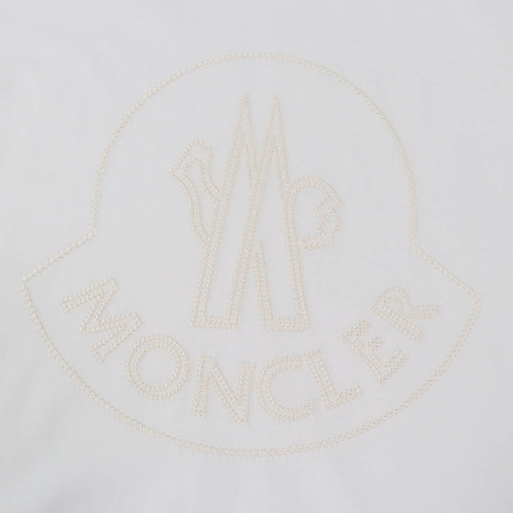 未使用品☆MONCLER モンクレール 2022年製 コットン100％ フロントロゴデザイン オーバーサイズ 半袖Ｔシャツ ホワイト S 正規品