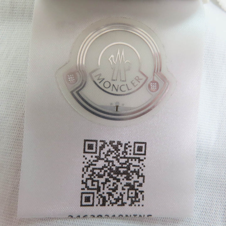 未使用品☆MONCLER モンクレール 2022年製 コットン100％ フロントロゴデザイン オーバーサイズ 半袖Ｔシャツ ホワイト S 正規品