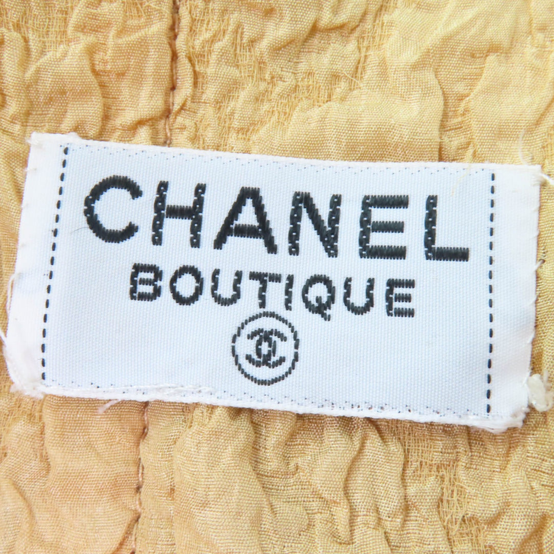 良品☆CHANEL シャネル ヴィンテージ ツイードジャケット・長袖トップス・スカート 3点セット セットアップ ブラウン系 レディース