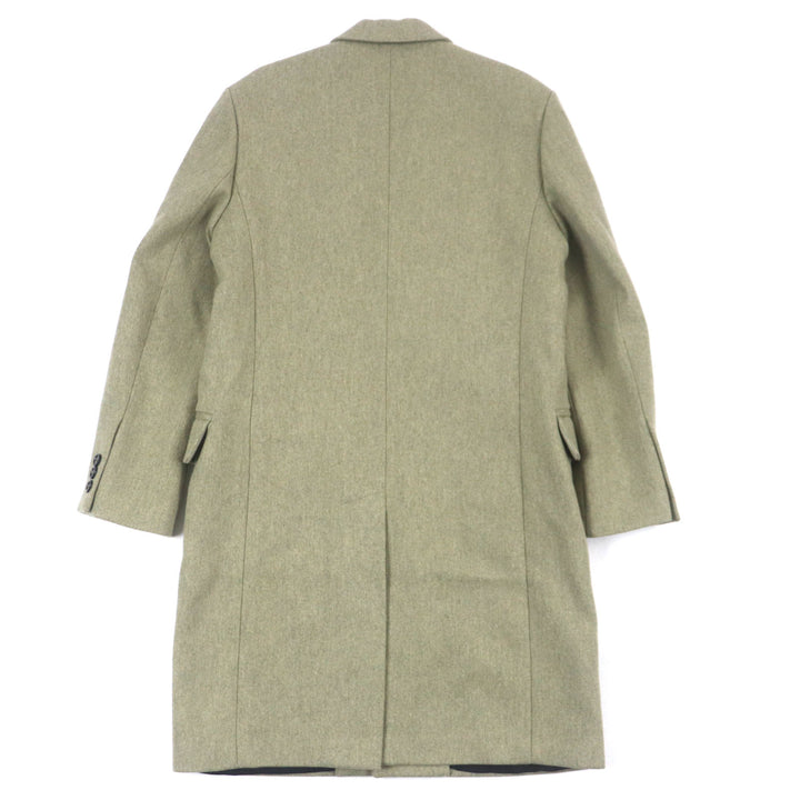 極美品▼BOTTEGAVENETA ボッテガヴェネタ 20AW 647389 ウール100% シングル チェスターコート グリーン系 52 イタリア製 正規品 メンズ