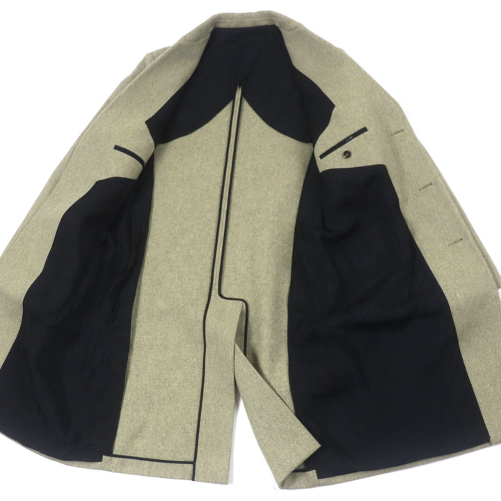 極美品▼BOTTEGAVENETA ボッテガヴェネタ 20AW 647389 ウール100% シングル チェスターコート グリーン系 52 イタリア製 正規品 メンズ