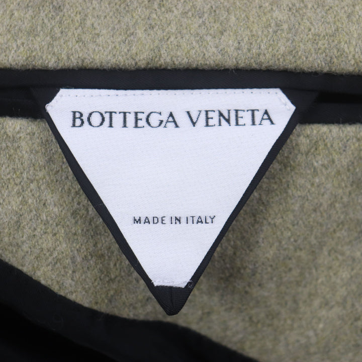 極美品▼BOTTEGAVENETA ボッテガヴェネタ 20AW 647389 ウール100% シングル チェスターコート グリーン系 52 イタリア製 正規品 メンズ