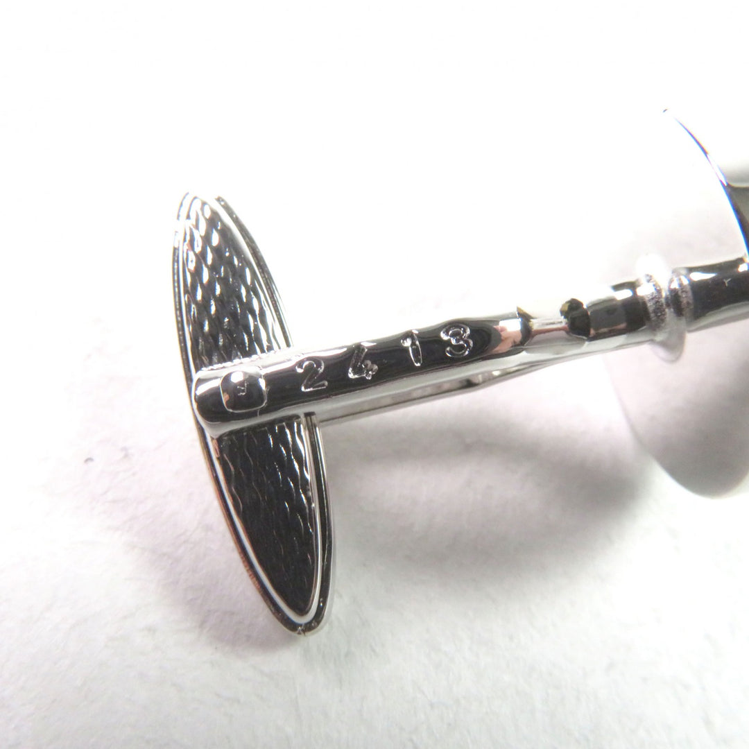 極美品○Dunhill ダンヒル ミレニアム ロゴ刻印 ラウンドシェイプ カフスボタン カフリンクス カラーストーン シルバーレッド ケース付