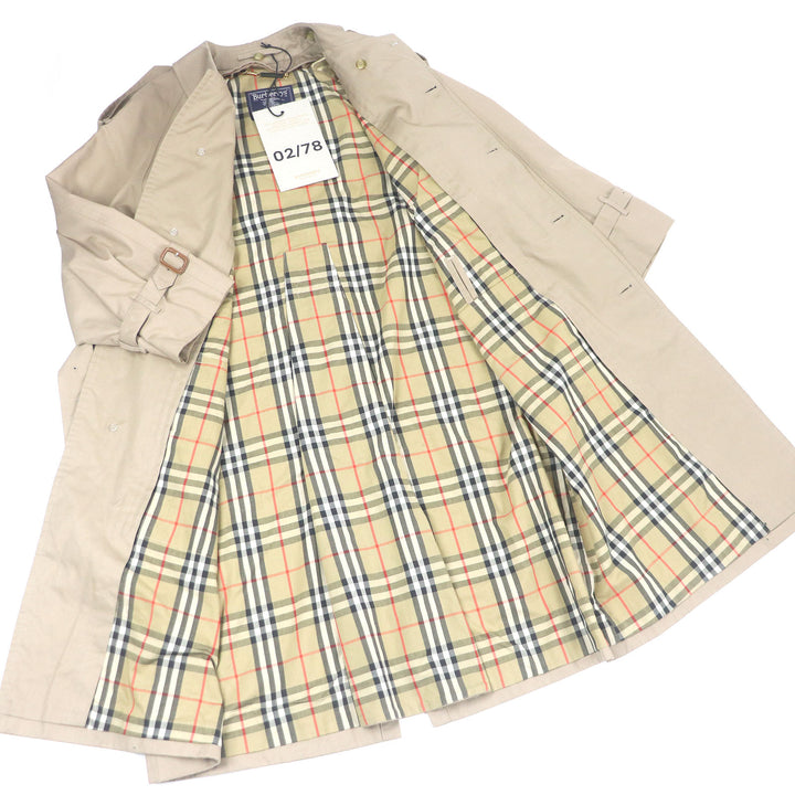 人気□Burberrys バーバリー ヴィンテージ Trench Restored 伊勢丹新宿限定 20/78 裏ノバチェック トレンチコート ベージュ Lサイズ相当