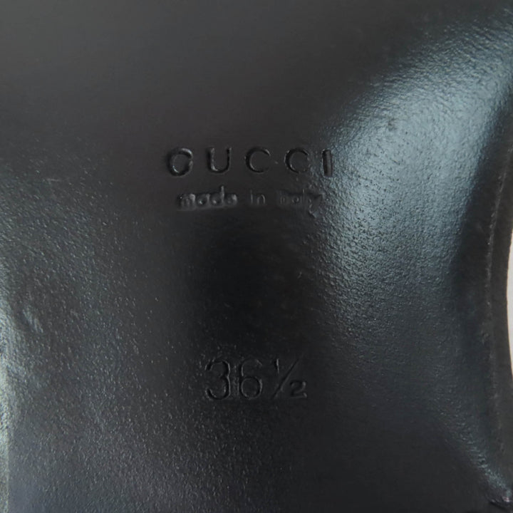 未使用品☆GUCCI グッチ 700036 メタルロゴ レザー ローファー アイボリー ゴールド金具 36.5 箱・保存袋付き イタリア製 レディース