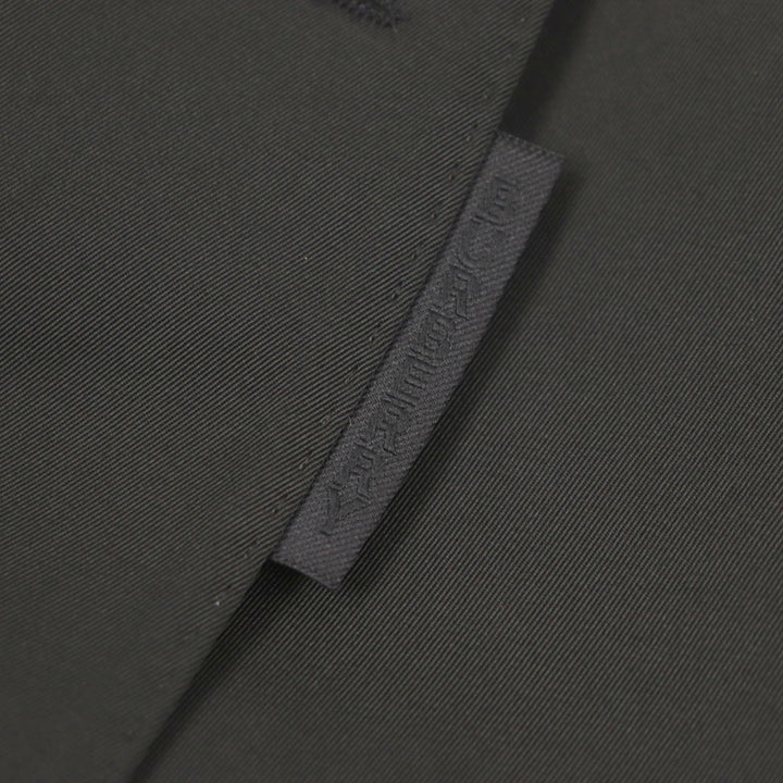 極美品▼BURBERRY バーバリー 8028424 アームライン ロゴ刺繍 裏地TBロゴ柄 シングルジャケット テーラード ブラック 46 正規品 メンズ