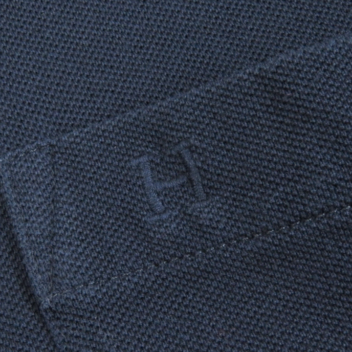 良品□HERMES エルメス 2023年製 コットン100％ ショートスリーブ 半袖ポロシャツ カットソー ネイビー XXL イタリア製 正規品 メンズ