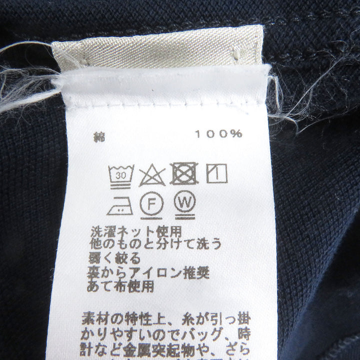 良品□HERMES エルメス 2023年製 コットン100％ ショートスリーブ 半袖ポロシャツ カットソー ネイビー XXL イタリア製 正規品 メンズ