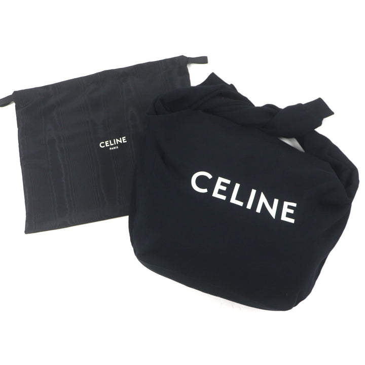 極美品▼セリーヌ 11020 2EKO MEDIUM SWEAT BAG ミディアム スウェットバッグ ロゴ クロスバッグ ショルダーバッグ 保存袋付き 正規品