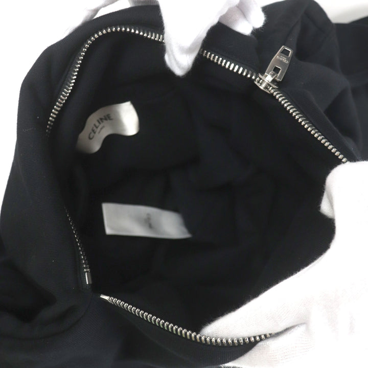 極美品▼セリーヌ 11020 2EKO MEDIUM SWEAT BAG ミディアム スウェットバッグ ロゴ クロスバッグ ショルダーバッグ 保存袋付き 正規品
