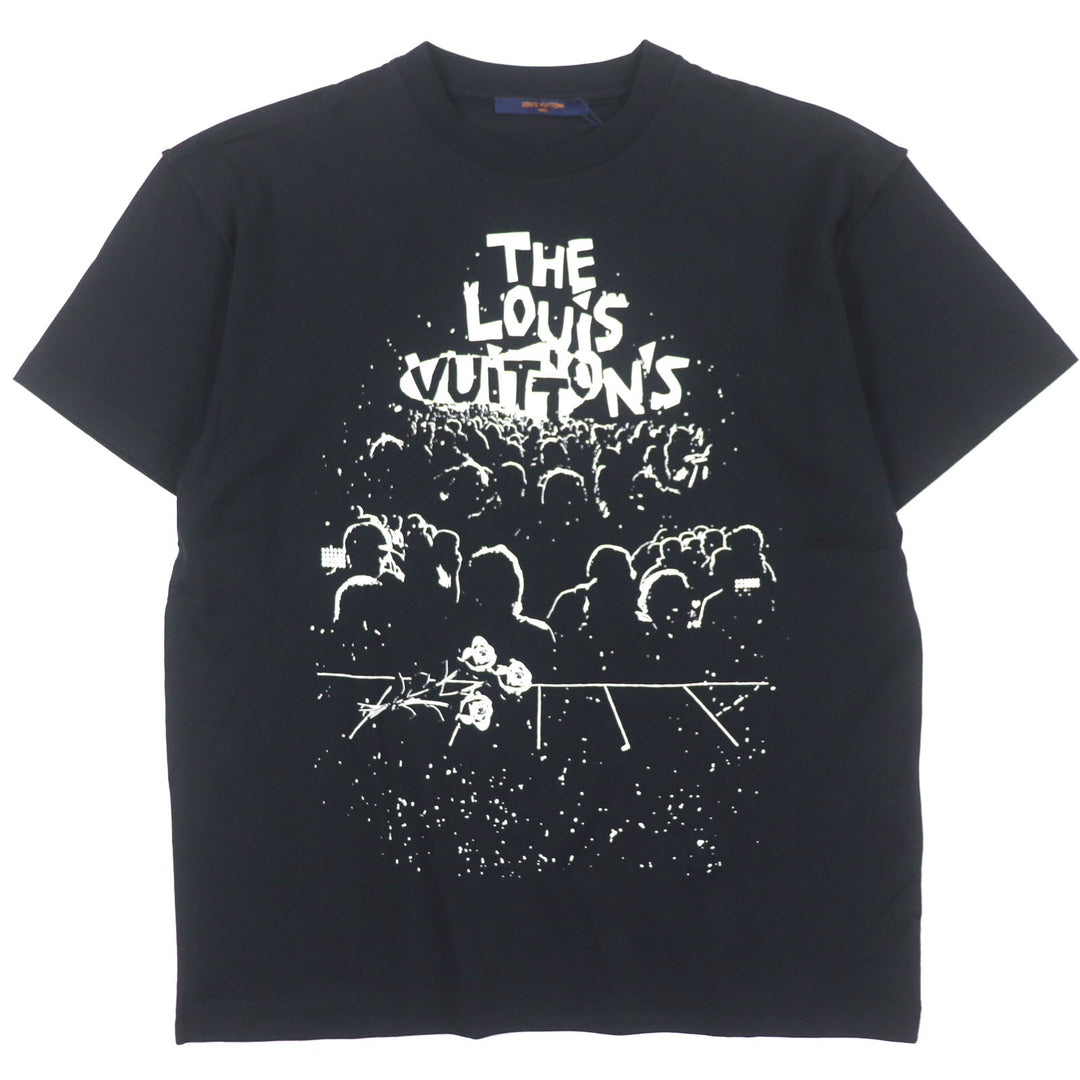 未使用品▼LOUIS VUITTON ルイヴィトン 23SS LVコンサートプリント インサイドアウト 半袖Ｔシャツ ブラック S イタリア製 正規品 メンズ