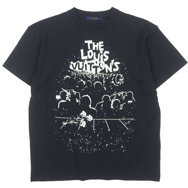 未使用品▼LOUIS VUITTON ルイヴィトン 23SS LVコンサートプリント インサイドアウト 半袖Ｔシャツ ブラック S イタリア製 正規品 メンズ