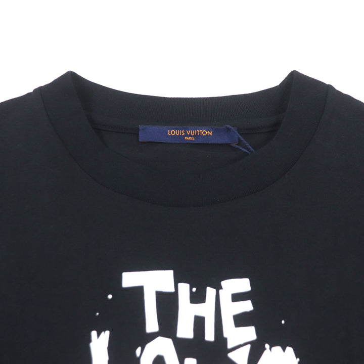 未使用品▼LOUIS VUITTON ルイヴィトン 23SS LVコンサートプリント インサイドアウト 半袖Ｔシャツ ブラック S イタリア製 正規品 メンズ
