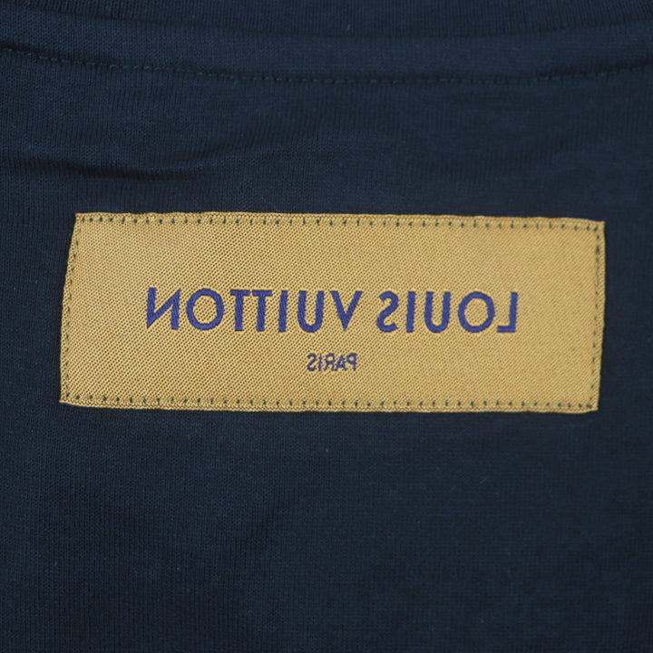 未使用品▼LOUIS VUITTON ルイヴィトン 23SS LVコンサートプリント インサイドアウト 半袖Ｔシャツ ブラック S イタリア製 正規品 メンズ