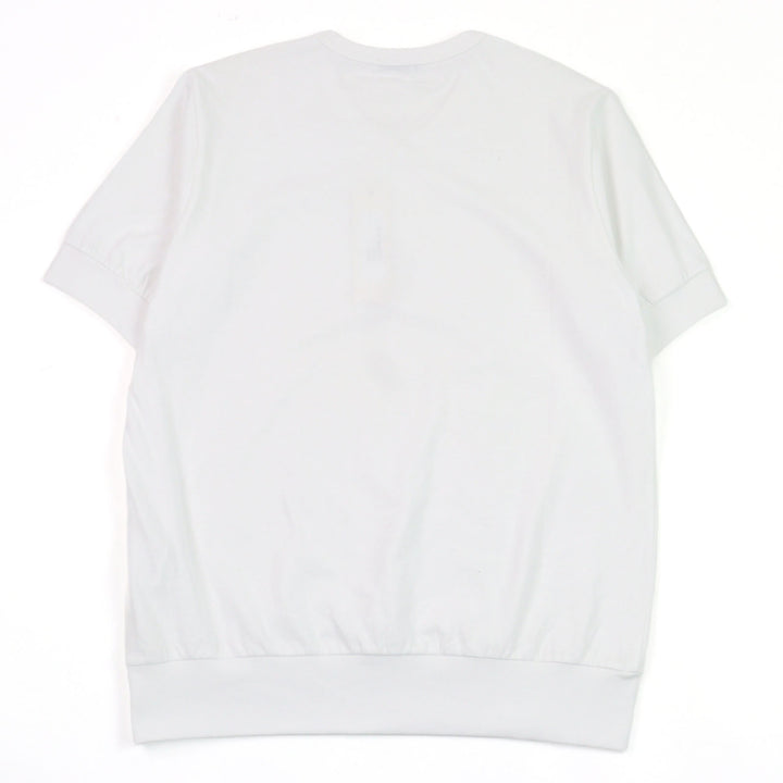 未使用品○ANTICIPO アンティーチポ INZOLIA インツォリア ロゴタグ スムースコットン Vネック リブ切替 半袖Ｔシャツ 42 正規品 メンズ