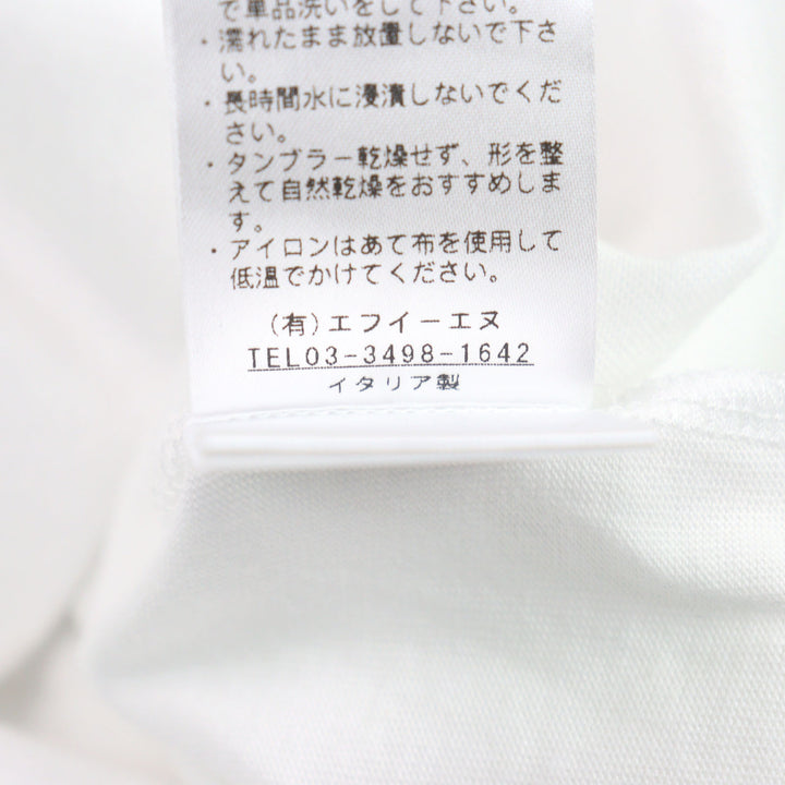 未使用品○ANTICIPO アンティーチポ INZOLIA インツォリア ロゴタグ スムースコットン Vネック リブ切替 半袖Ｔシャツ 42 正規品 メンズ