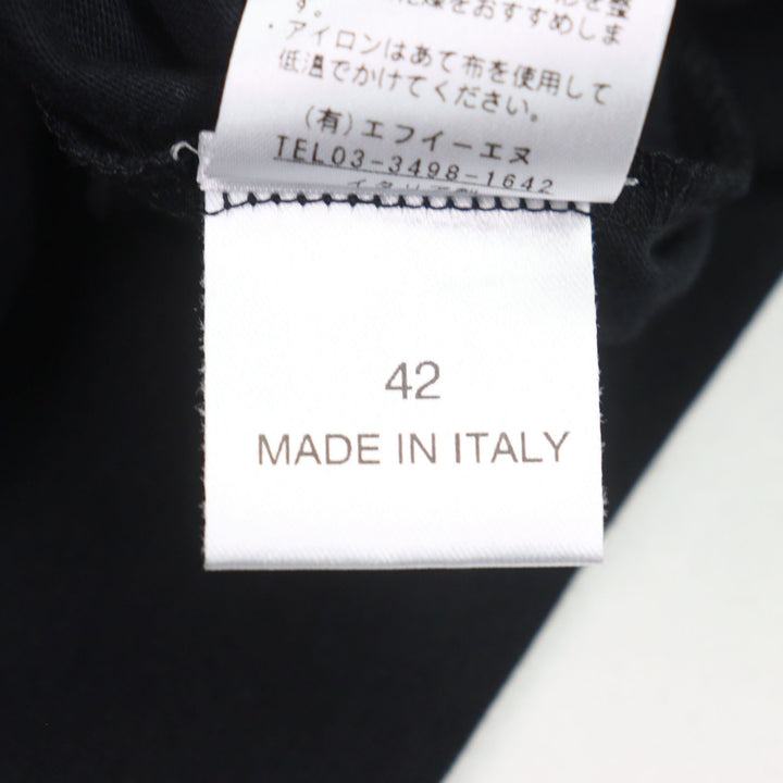 未使用品○ANTICIPO アンティーチポ INZOLIA インツォリア ロゴタグ スムースコットン Vネック リブ切替 半袖Ｔシャツ 42 正規品 メンズ