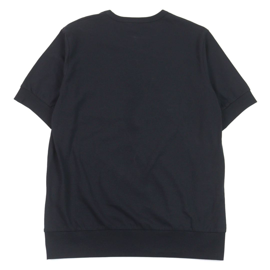 未使用品○ANTICIPO アンティーチポ INZOLIA インツォリア ロゴタグ スムースコットン Vネック リブ切替 半袖Ｔシャツ 42 正規品 メンズ
