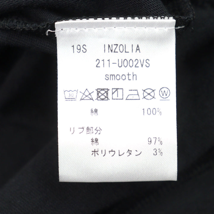 未使用品○ANTICIPO アンティーチポ INZOLIA インツォリア ロゴタグ スムースコットン Vネック リブ切替 半袖Ｔシャツ 42 正規品 メンズ