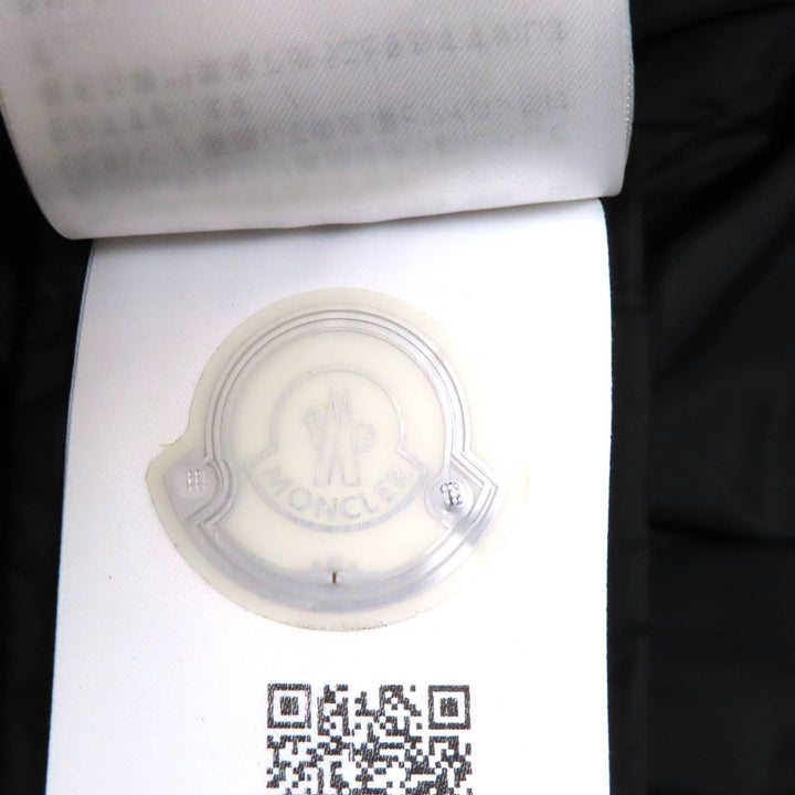 美品★MONCLER モンクレール CHARPAL フード・ロゴワッペン付 ZIP UP ダウンコート 黒 12anni 152cm（レディースXS相当）レディース可