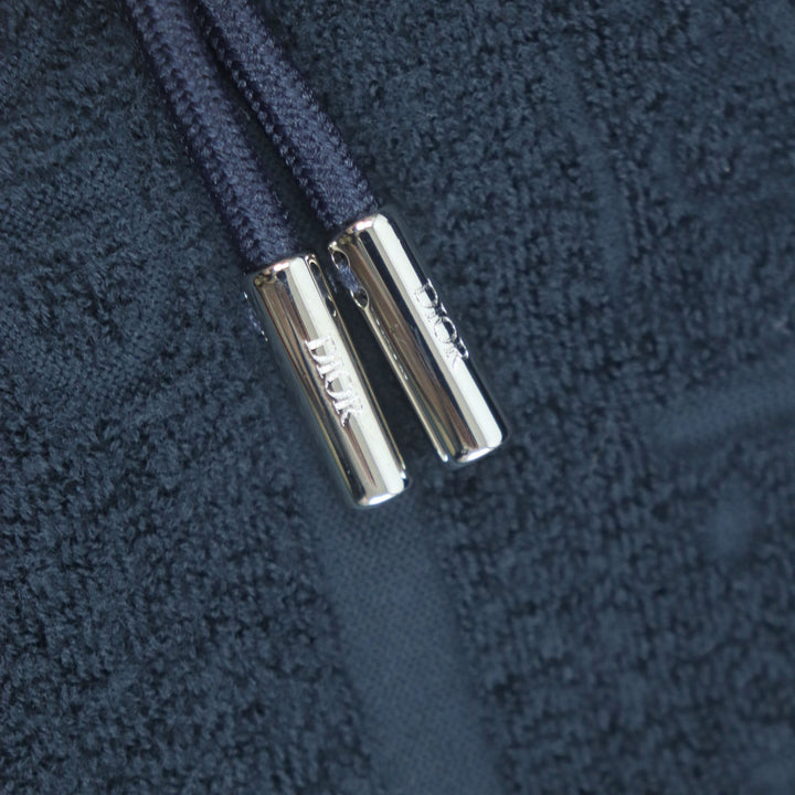 美品▼DIOR ディオール オム 013J605C0607 オブリーク パイル地 裏起毛 プルオーバー パーカー ネイビー XS イタリア製 正規品 メンズ