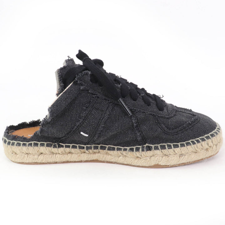 未使用品☆Maison Margiela 22 メゾンマルジェラ22 22AW S38WS0192 レースアップ エスパドリーユ シューズ ブラック 38 レディース