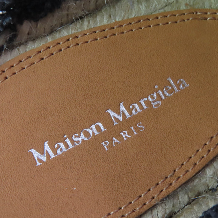 未使用品☆Maison Margiela 22 メゾンマルジェラ22 22AW S38WS0192 レースアップ エスパドリーユ シューズ ブラック 38 レディース
