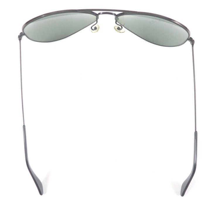 美品□Ray-Ban レイバン B＆L ボシュロム製 ツーブリッジ アイウェア パイロットサングラス ブラック グリーンレンズ 62□14 メンズ