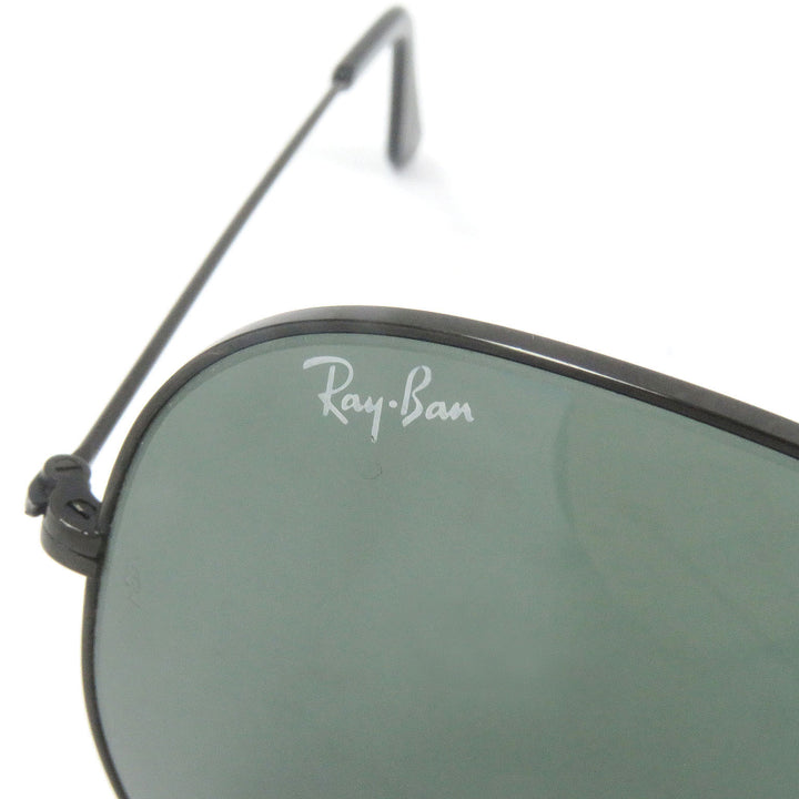美品□Ray-Ban レイバン B＆L ボシュロム製 ツーブリッジ アイウェア パイロットサングラス ブラック グリーンレンズ 62□14 メンズ