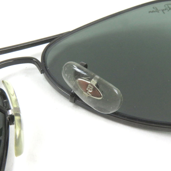 美品□Ray-Ban レイバン B＆L ボシュロム製 ツーブリッジ アイウェア パイロットサングラス ブラック グリーンレンズ 62□14 メンズ