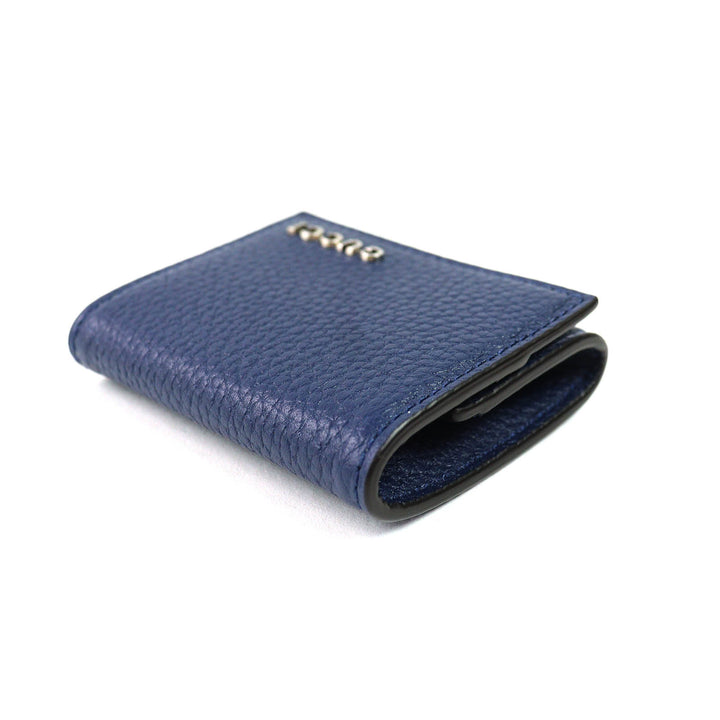 極美品△GUCCI グッチ 771160 ロゴ金具 レザー コインケース 小銭入れ コンパクトウォレット 現行品 ブルーアガット 箱・保存袋付き 伊製