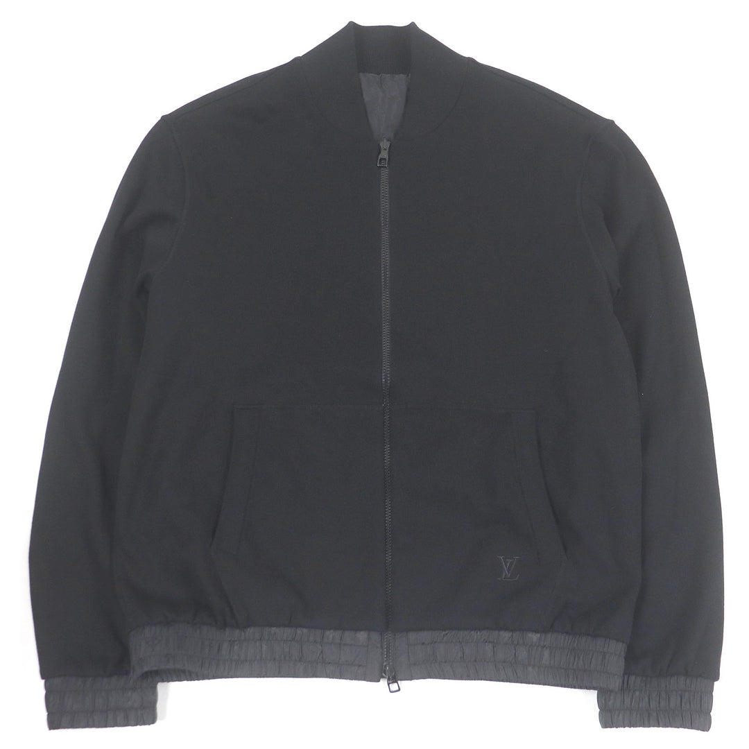 極美品□LOUIS VUITTON ルイヴィトン 2023年製 モノグラム リバーシブル WZIP ボンバージャケット ブラック XL イタリア製 正規品 メンズ