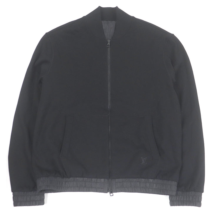 極美品□LOUIS VUITTON ルイヴィトン 2023年製 モノグラム リバーシブル WZIP ボンバージャケット ブラック XL イタリア製 正規品 メンズ