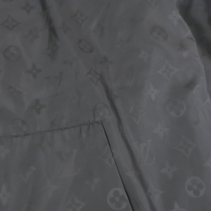 極美品□LOUIS VUITTON ルイヴィトン 2023年製 モノグラム リバーシブル WZIP ボンバージャケット ブラック XL イタリア製 正規品 メンズ