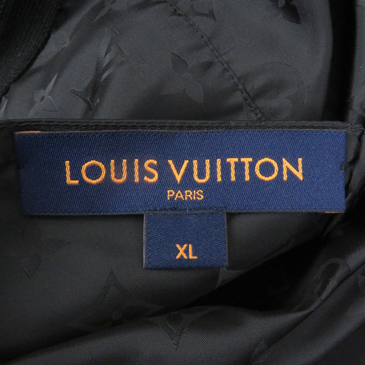 極美品□LOUIS VUITTON ルイヴィトン 2023年製 モノグラム リバーシブル WZIP ボンバージャケット ブラック XL イタリア製 正規品 メンズ