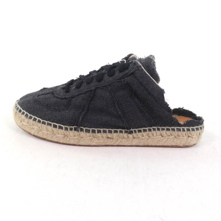 未使用品★Maison Margiela 22 メゾンマルジェラ22 S38WS0192 エスパドリーユ レースアップ デニム サボ スニーカー 黒 37 箱・袋付