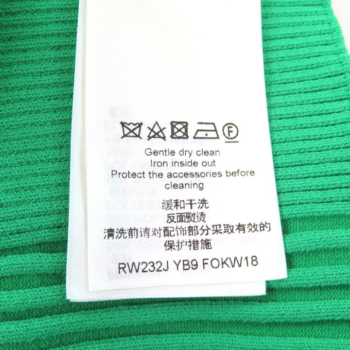 未使用品★LOUIS VUITTON ルイヴィトン 23AW 1AB8CS チェーン装飾 クロップド丈 リブ タンクトップ グリーン XS 伊製 正規品 レディース
