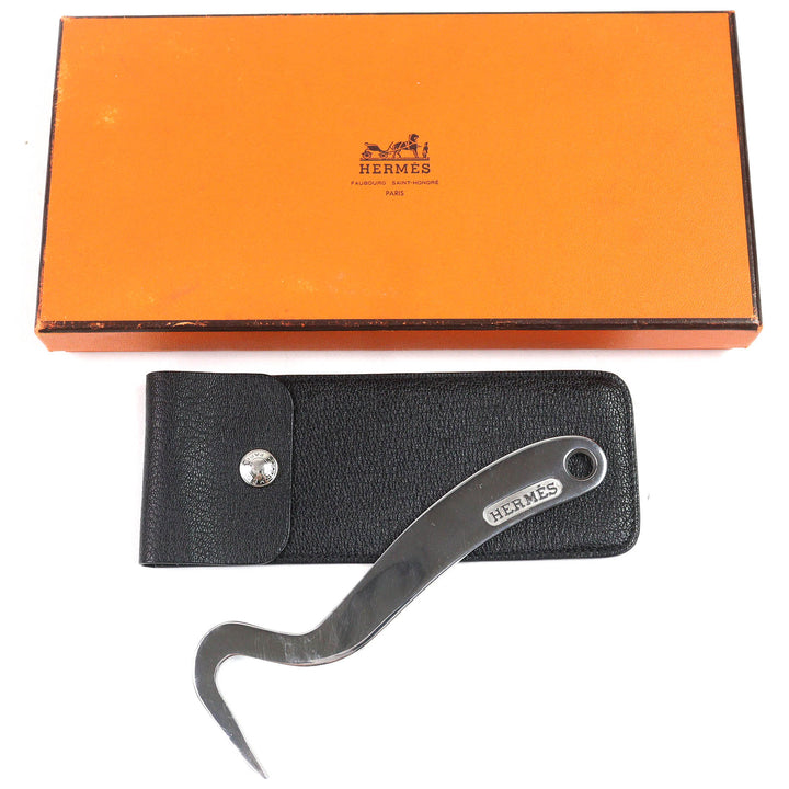美品△HERMES エルメス フーフピック ロゴ刻印 馬具 鉄爪 テッピ 蹄鉄掃除用具 インテリア 雑貨 シルバー メンズ