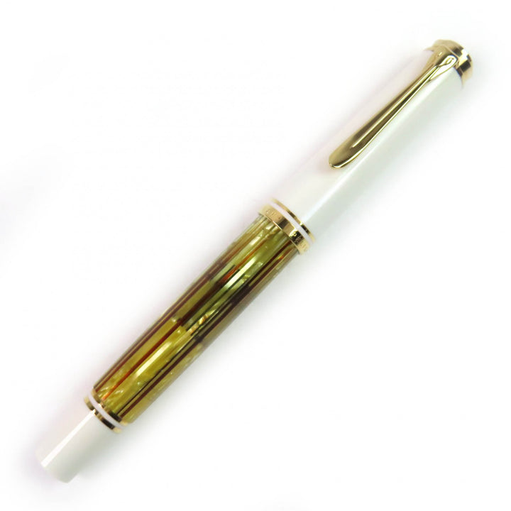 極美品△PERIKAN ペリカン スーベレーン 400 ペン先14K EFニブ 万年筆 ホワイトトータス ドイツ製 メンズ オススメ◎