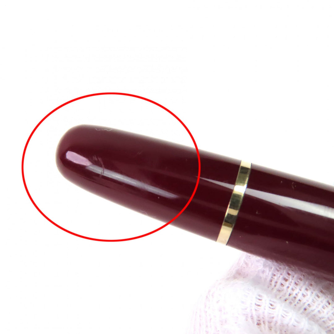 良品△MONTBLANC モンブラン マイスターシュテュック クラシック ペン先14K Fニブ ホワイトスター 万年筆 ボルドー ゴールド ドイツ製