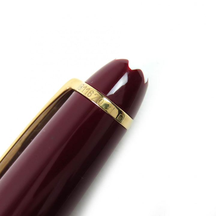 良品△MONTBLANC モンブラン マイスターシュテュック クラシック ペン先14K Fニブ ホワイトスター 万年筆 ボルドー ゴールド ドイツ製