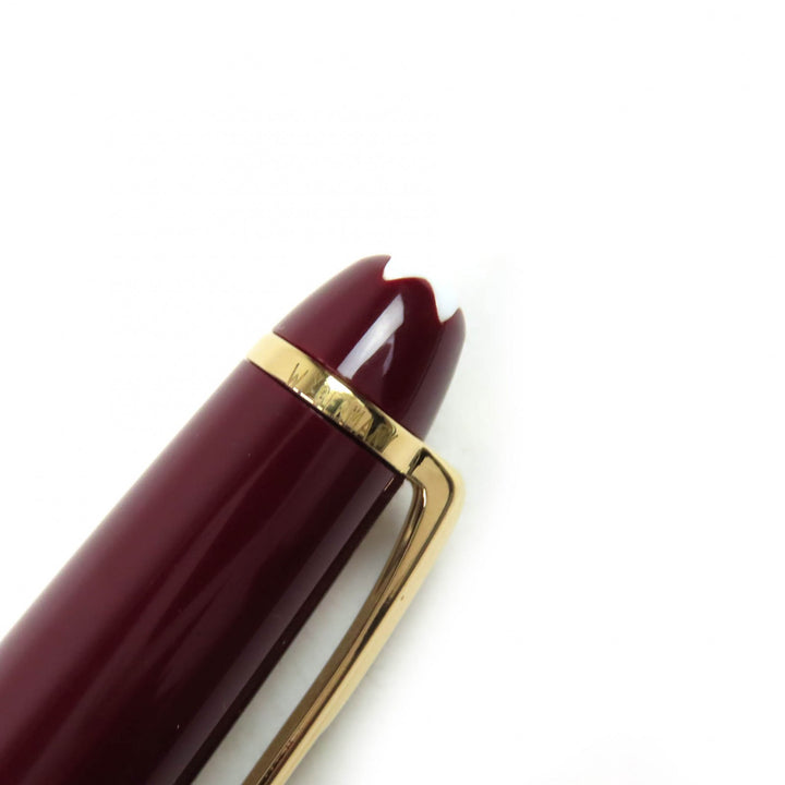 良品△MONTBLANC モンブラン マイスターシュテュック クラシック ペン先14K Fニブ ホワイトスター 万年筆 ボルドー ゴールド ドイツ製