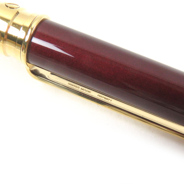 極美品□Cartier カルティエ サントス ドゥ カルティエ ラブ ツイスト式 ボールペン ボルドー ゴールド スイス製 メンズ 筆記確認済み