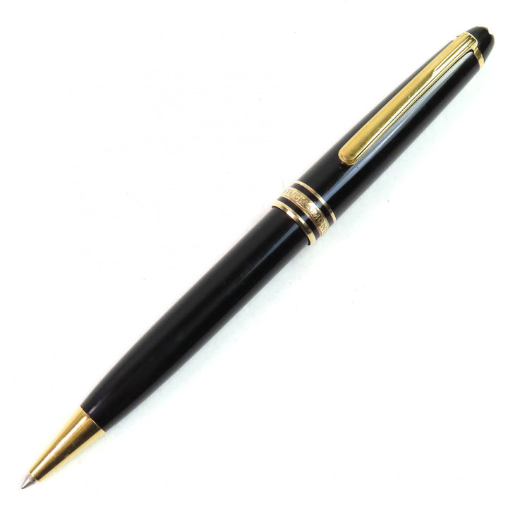 良品△MONTBLANC モンブラン マイスターシュテュック ホワイトスター ツイスト式 ボールペン ブラック ゴールド ドイツ製 メンズ
