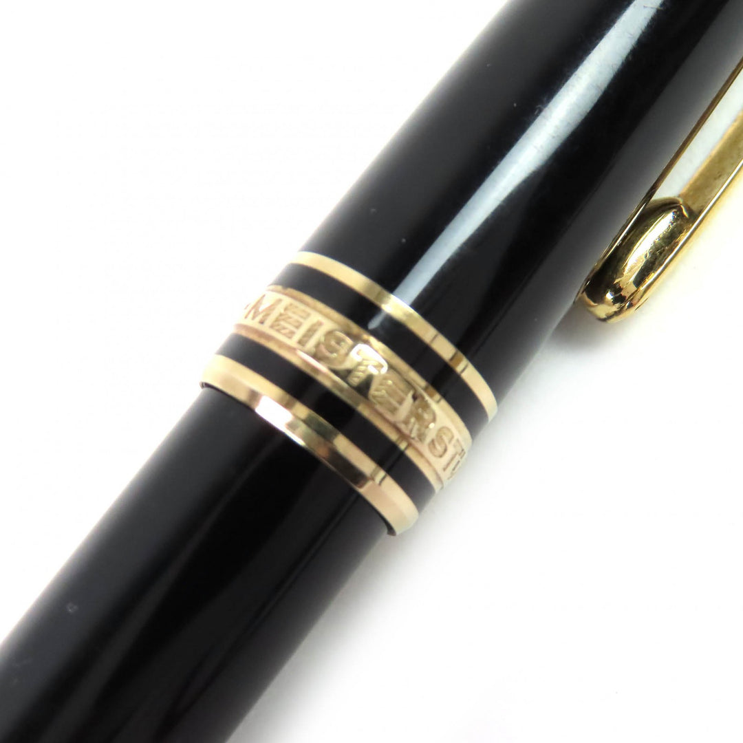 良品△MONTBLANC モンブラン マイスターシュテュック ホワイトスター ツイスト式 ボールペン ブラック ゴールド ドイツ製 メンズ