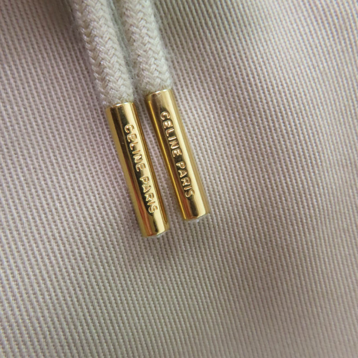 極美品☆CELINE セリーヌ 2P06A539W トリオンフ金ボタン ハイウエスト コットン100％ ルーズフィット カーゴパンツ 38 正規品 レディース